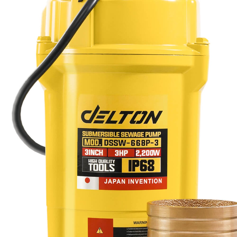 ปั๊มจุ่ม DELTON รุ่น DSSW-668P-3 ขนาด 3 นิ้ว 3HP 2,200W
